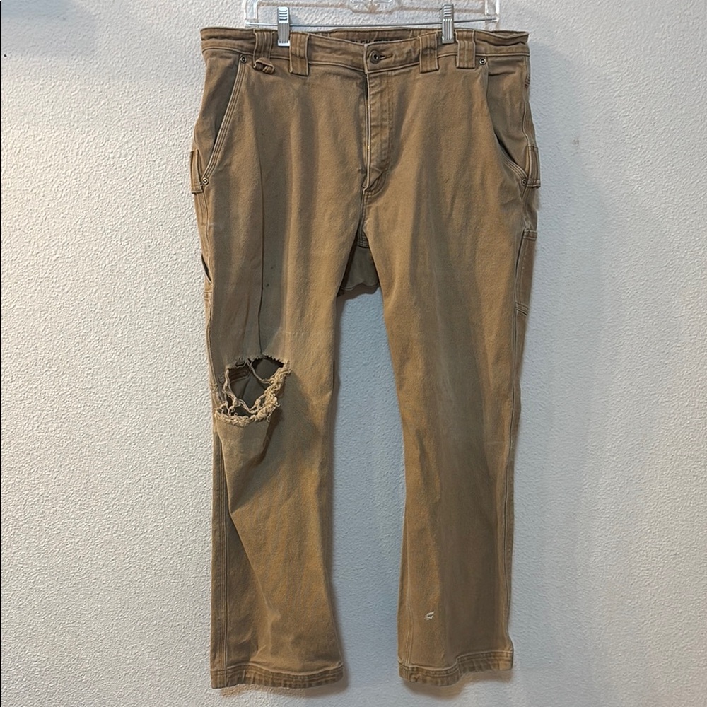 Duluth Burly Flex Fire Hose  Tan Cargo Pants with Relaxed Fit